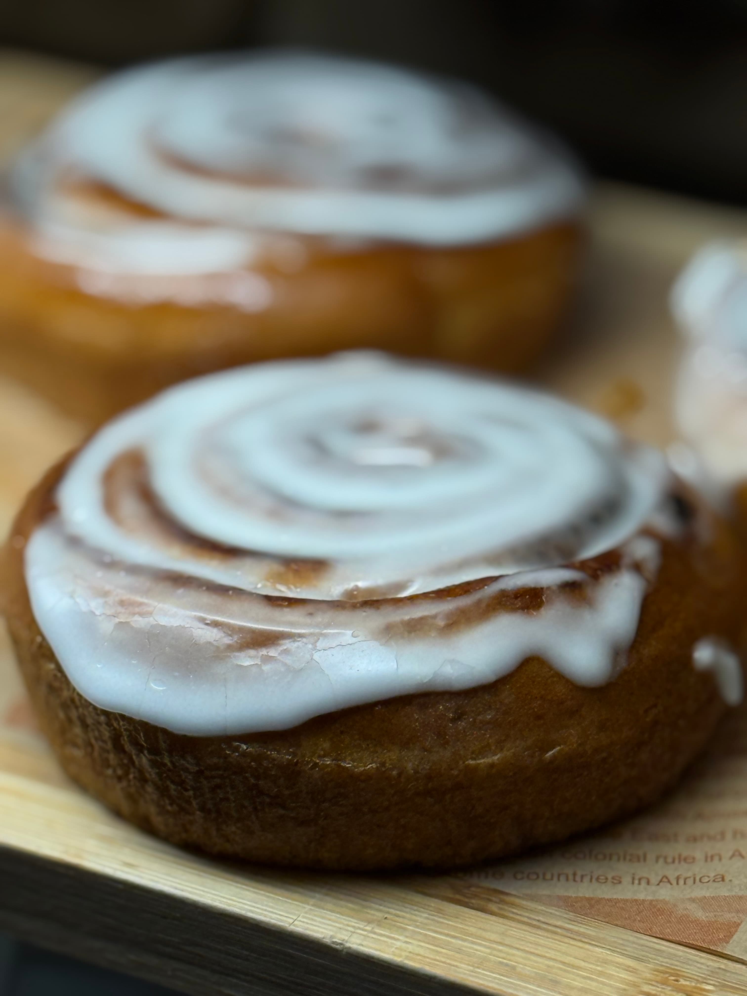 Cinnamon Bun — fresh pastry at Cafe Vera, Morningside Edinburgh